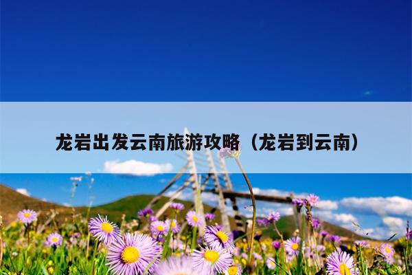 龙岩出发云南旅游攻略（龙岩到云南）