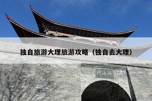 独自旅游大理旅游攻略（独自去大理）