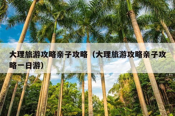 大理旅游攻略亲子攻略（大理旅游攻略亲子攻略一日游）