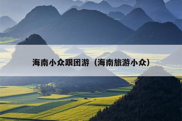 海南小众跟团游（海南旅游小众）