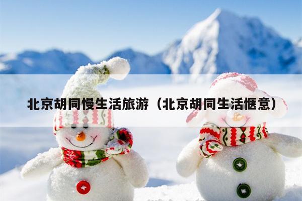 北京胡同慢生活旅游（北京胡同生活惬意）