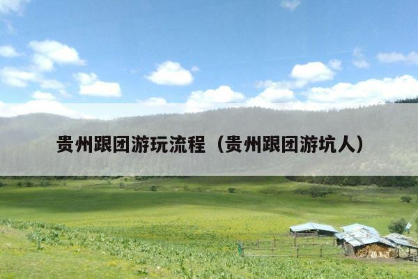 贵州跟团游玩流程（贵州跟团游坑人）