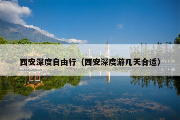西安深度自由行（西安深度游几天合适）
