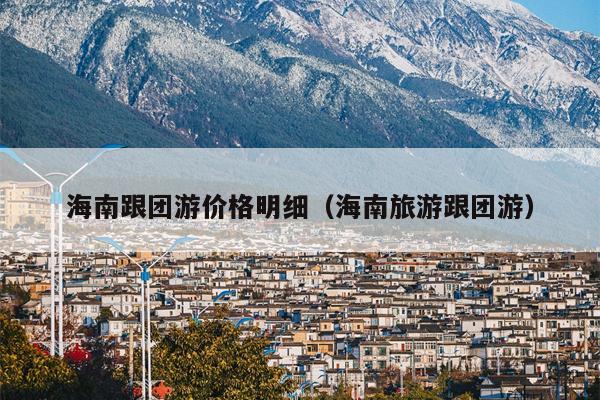 海南跟团游价格明细（海南旅游跟团游）