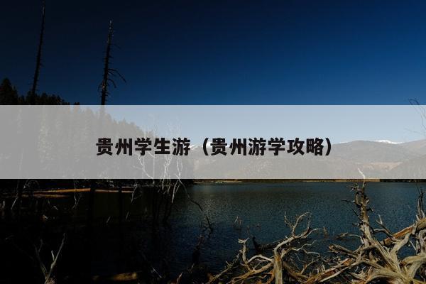 贵州学生游（贵州游学攻略）