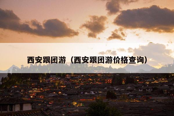 西安跟团游（西安跟团游价格查询）