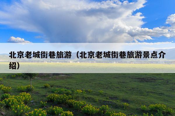 北京老城街巷旅游（北京老城街巷旅游景点介绍）